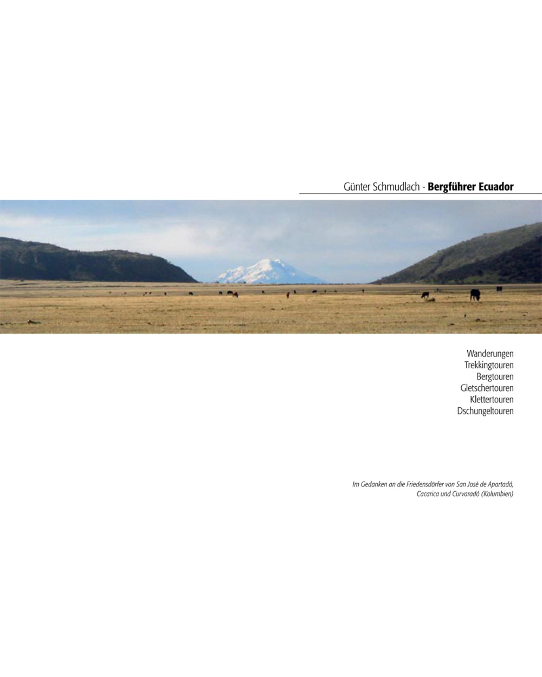 Schmudlach: Bergführer ECUADOR