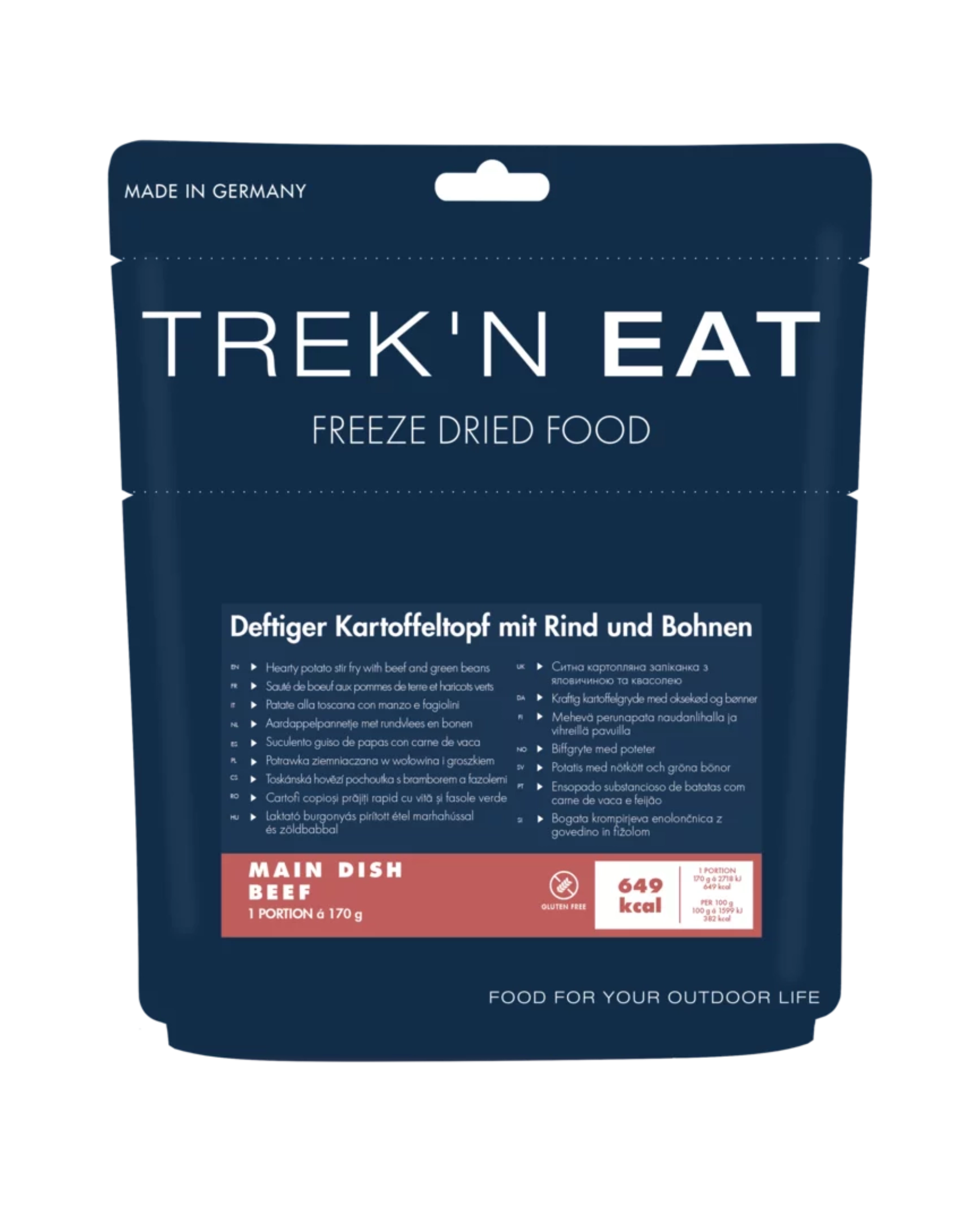 Deftiger Kartoffeleintopf mit Rind und Bohnen